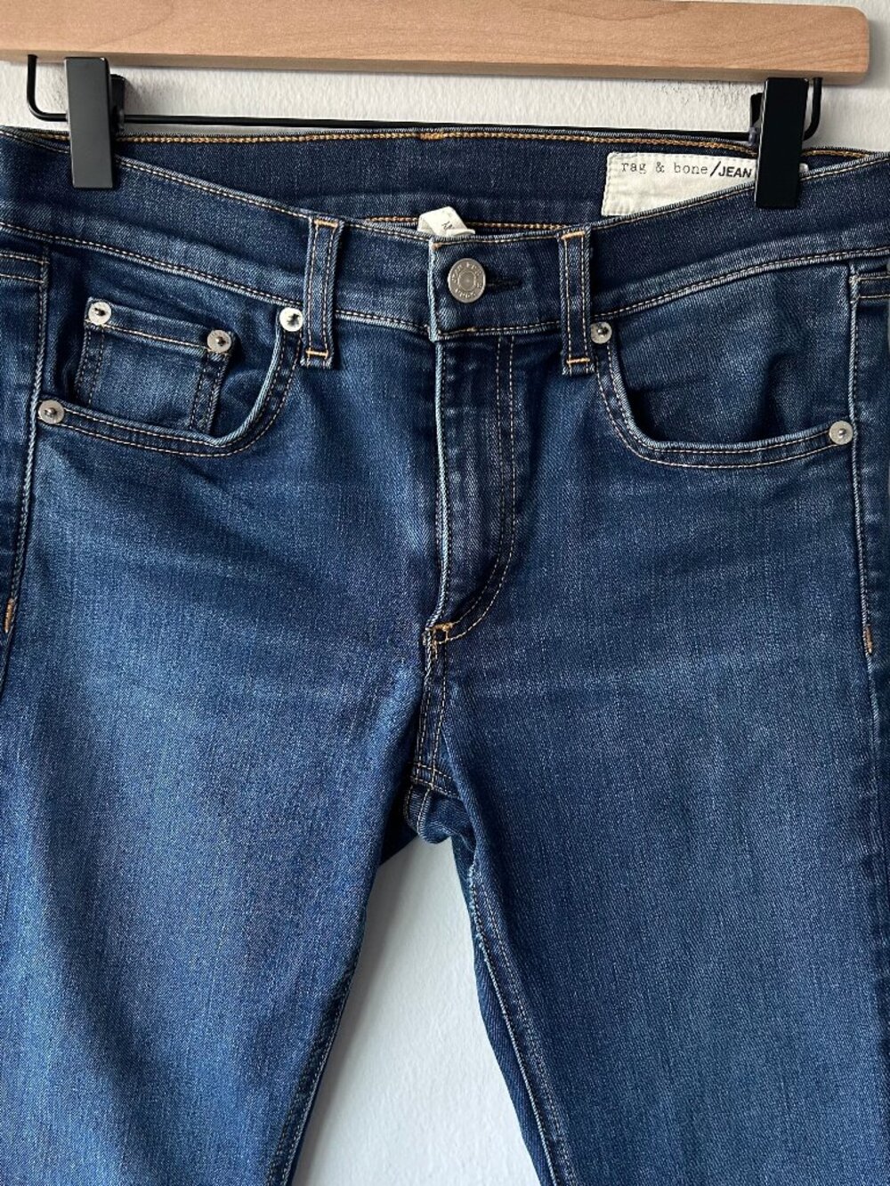 Rag & Bone Skinny Jeans Women Size 27 Bedford Wash Mid Rise Stretch Denim - Picture 3 of 11